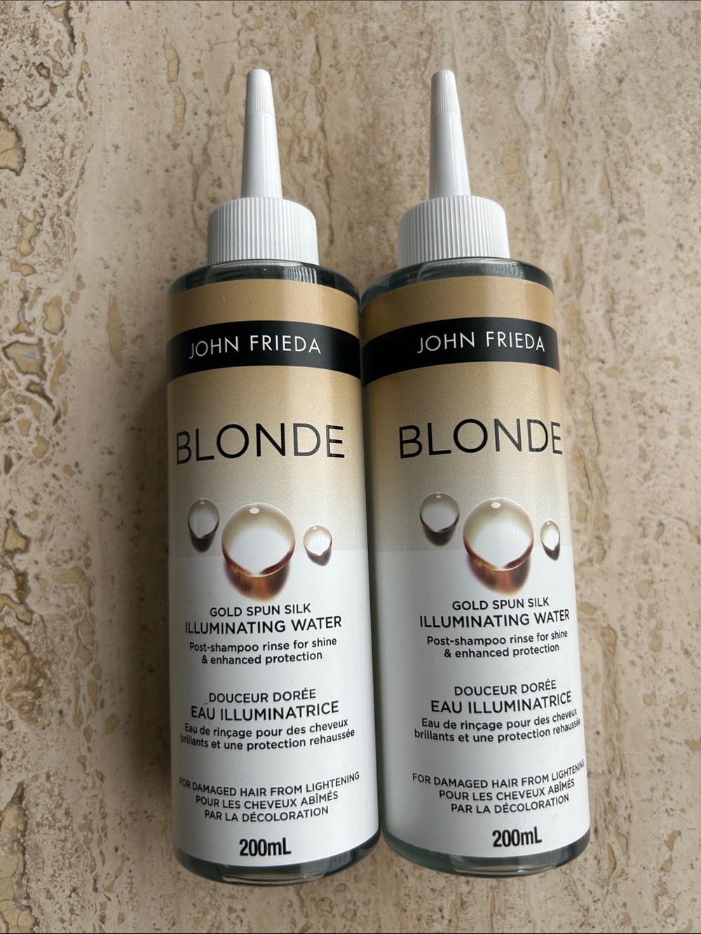 NEW 🆕 Lot of 2 John Frieda Blonde Illuminating Water for damaged hair
